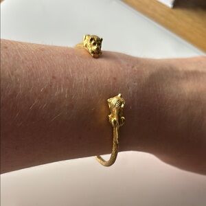 Gold Panther Cuff Bracelet